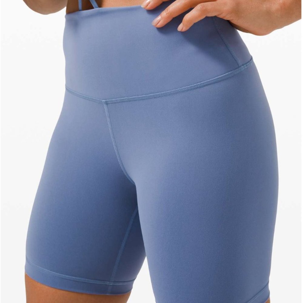 Lululemon Wunder Train High-Rise Biker Shorts 6" In Water Drop | Size 6 NWOT